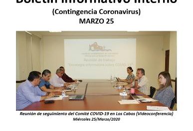 Boletín informativo Interno (Contingencia Coronavirus) MARZO 25